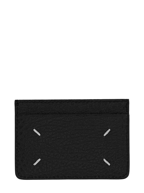 Black leather asymmetric card holder Maison Margiela | SA1VX0005P4455T8013